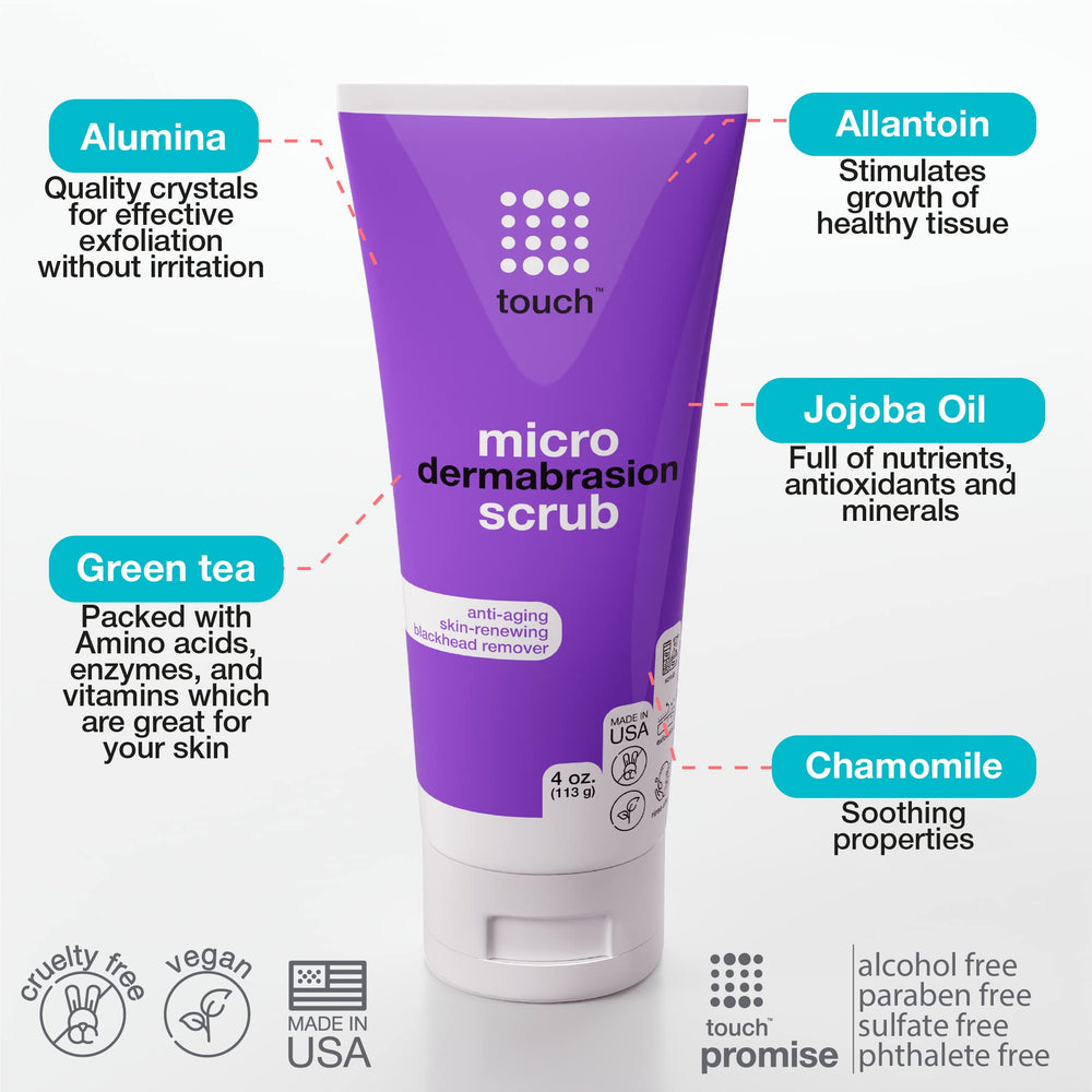 TOUCH tube open with cream visible showing easy-dispense convenience