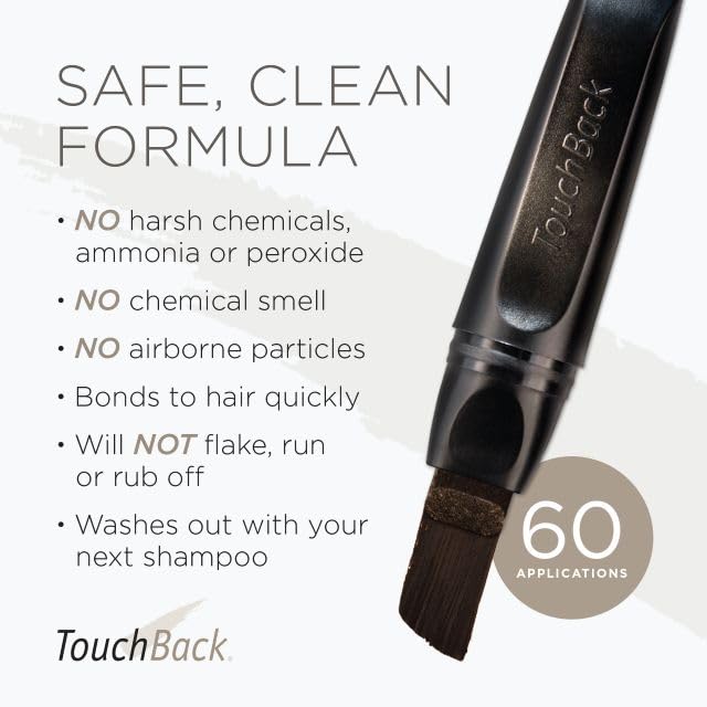 TouchBack Pro coloring a temple gray area showing natural blend benefit