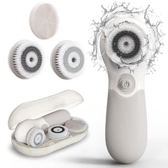 TOUCHBeauty face scrubber front view showing ergonomic design and benefits