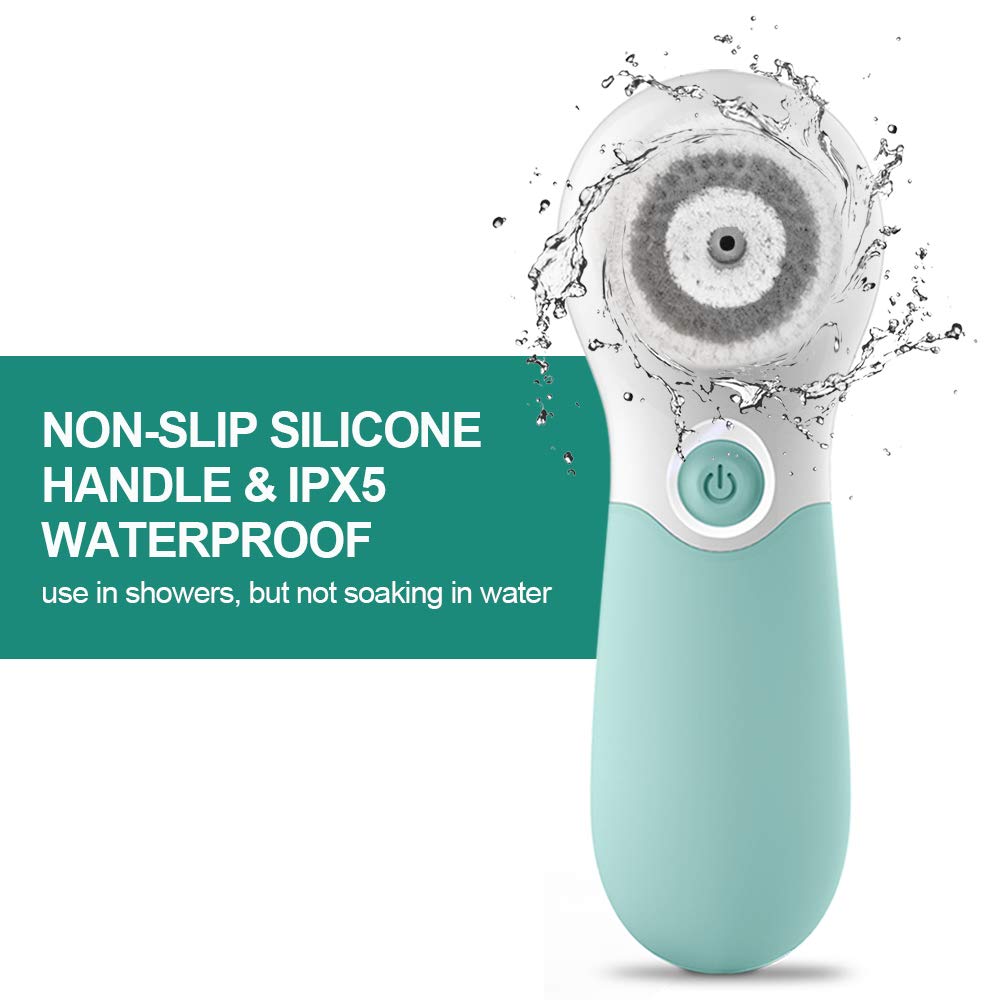 TOUCHBeauty facial cleansing brush in use showing deeper cleaning and massage benefit