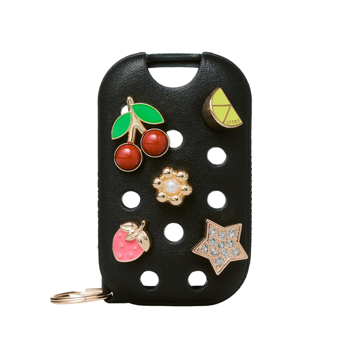 Touchland Jet Black case front view showing sleek design and outfit-ready look
