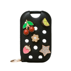 Touchland Jet Black case front view showing sleek design and outfit-ready look
