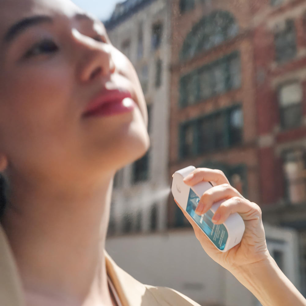 Touchland lifestyle commute usage in handbag for on-the-go freshness
