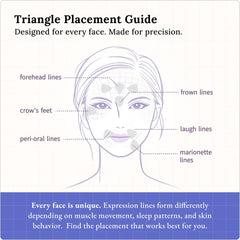 Toute Nuit patch on forehead demonstrating crease protection benefit