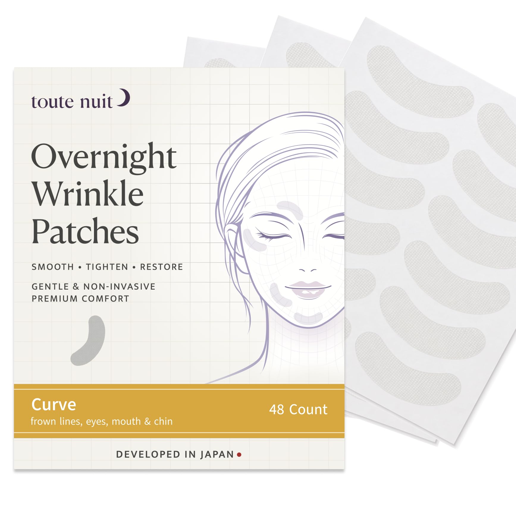 Toute Nuit front packaging showing product count and clear design benefit
