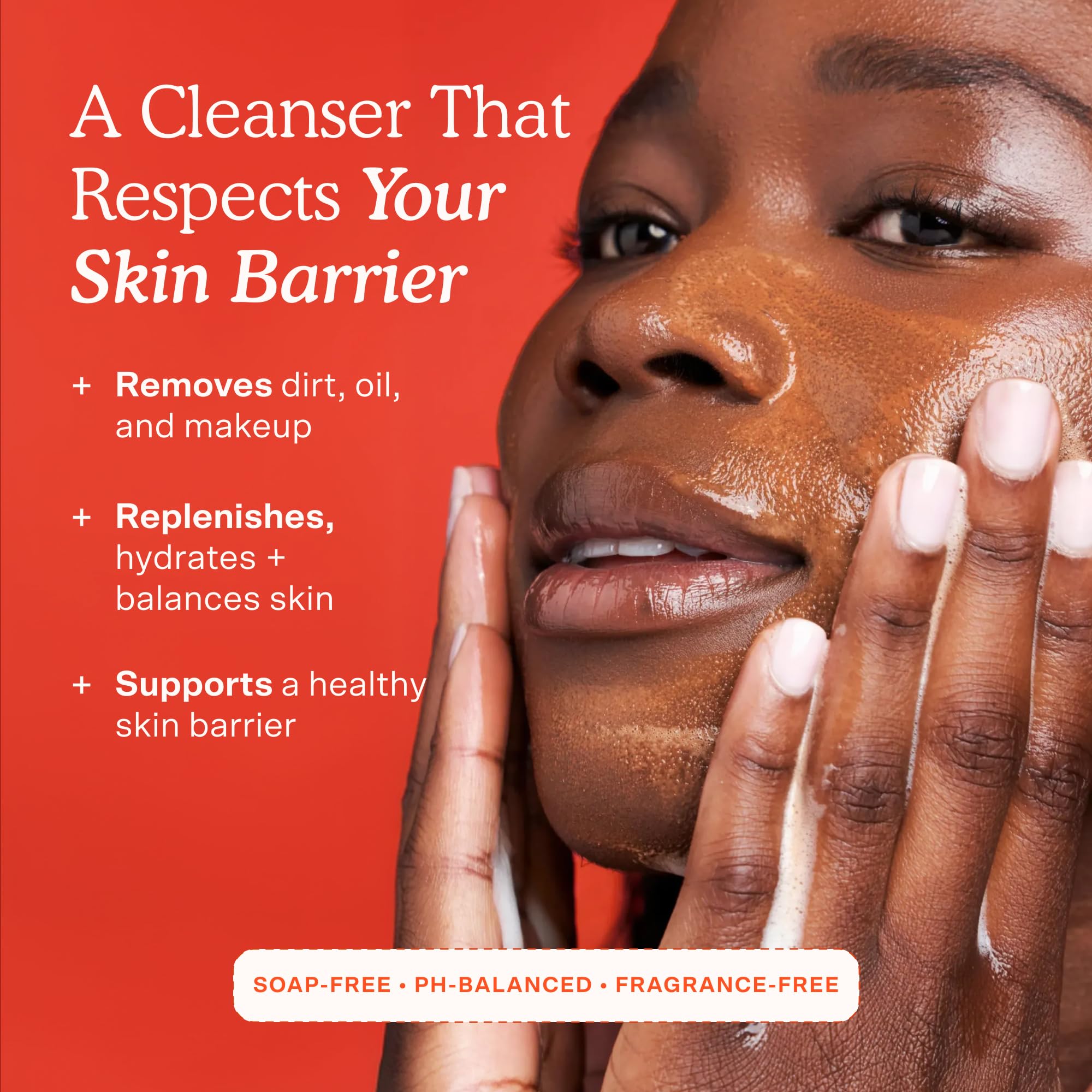 Tower 28 dispensing gel texture emphasizing easy application and mildness