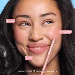 Tower 28 close-up of OneLiner tip highlighting creamy texture and smooth glide