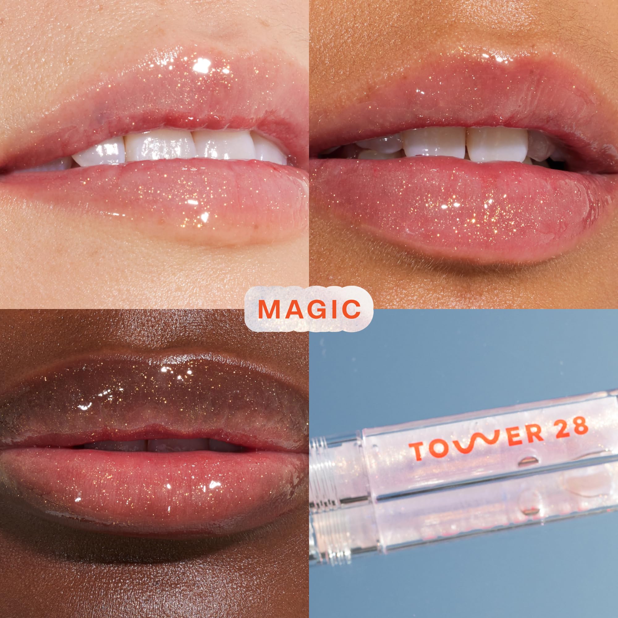 Tower 28 close-up wand applicator demonstrating smooth glide and easy application