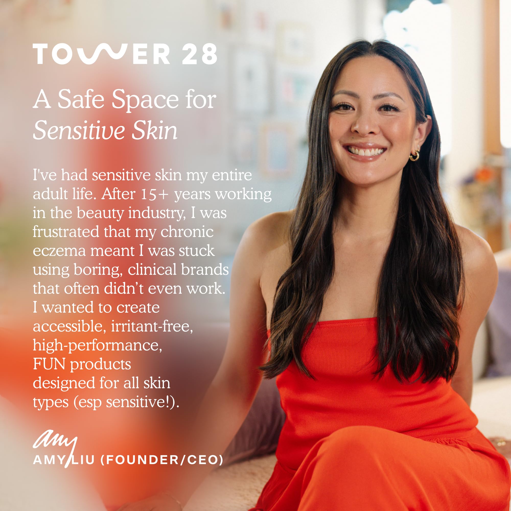 Tower 28 packaging label detail focusing on clean formula claims and shade name