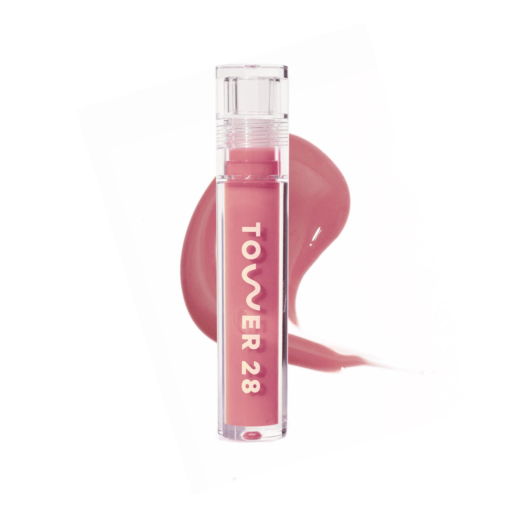 Tower 28 front packaging showing sleek tube and shade Pistachio for easy identification and travel