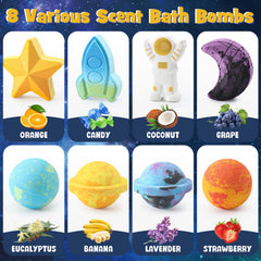 Toylink fizzing bath bomb in tub creating colorful foam and fun