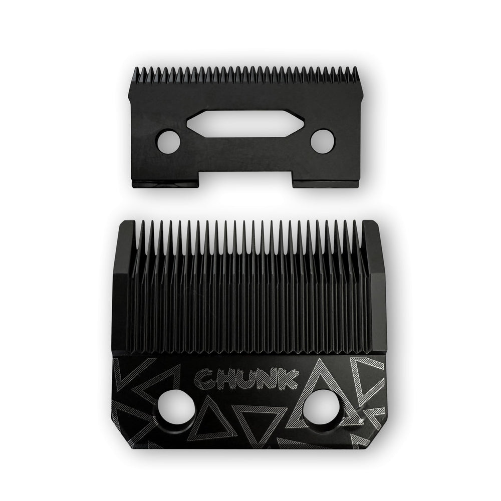 TPOB chunk blade front view showing overall shape and professional finish, improves fading control
