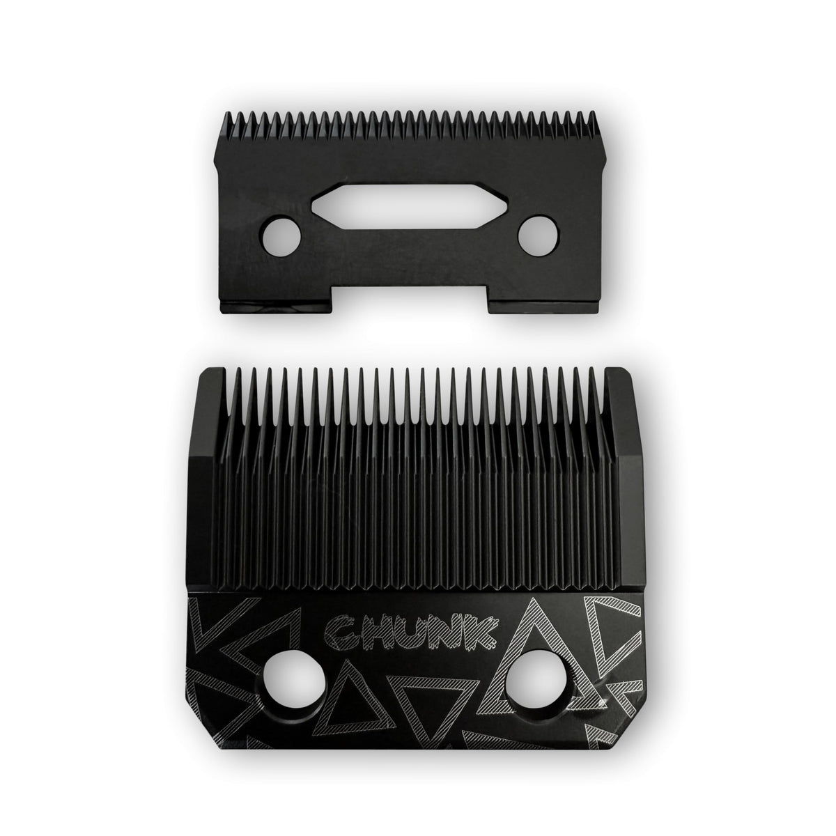 TPOB chunk blade front view showing overall shape and professional finish, improves fading control