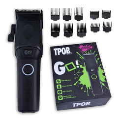 TPOB clipper in hand demonstrating Velocity Grip for comfortable precise handling