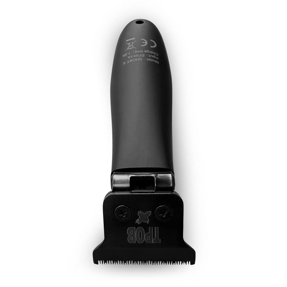 TPOB Ghost X trimming beard in-use illustrating precise edges and clean lines benefit