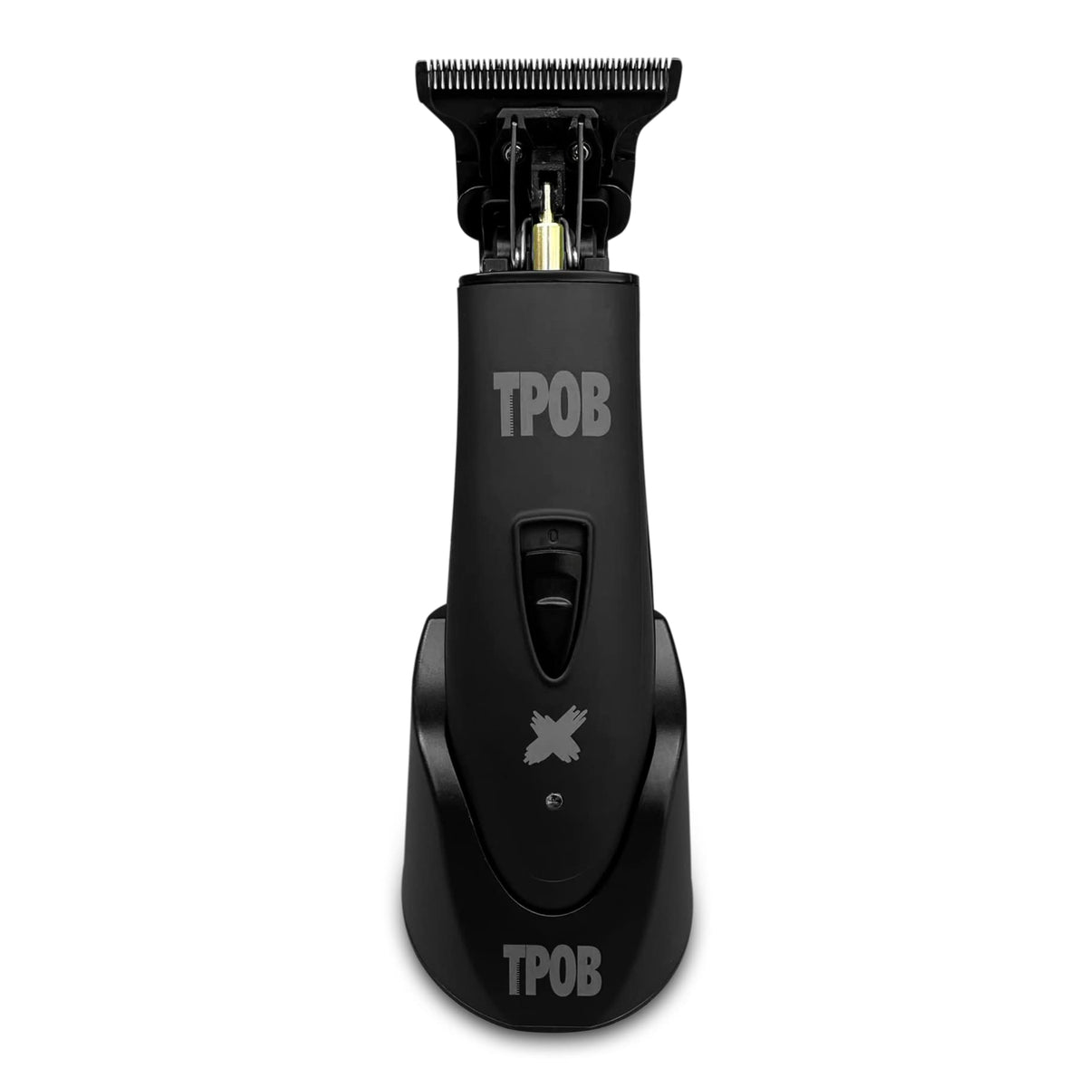 TPOB Ghost X front view showing blackout finish and ergonomic grip for comfortable trimming