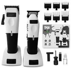 TPOB Play front packaging showing dual white clippers and accessories, clear product overview benefit
