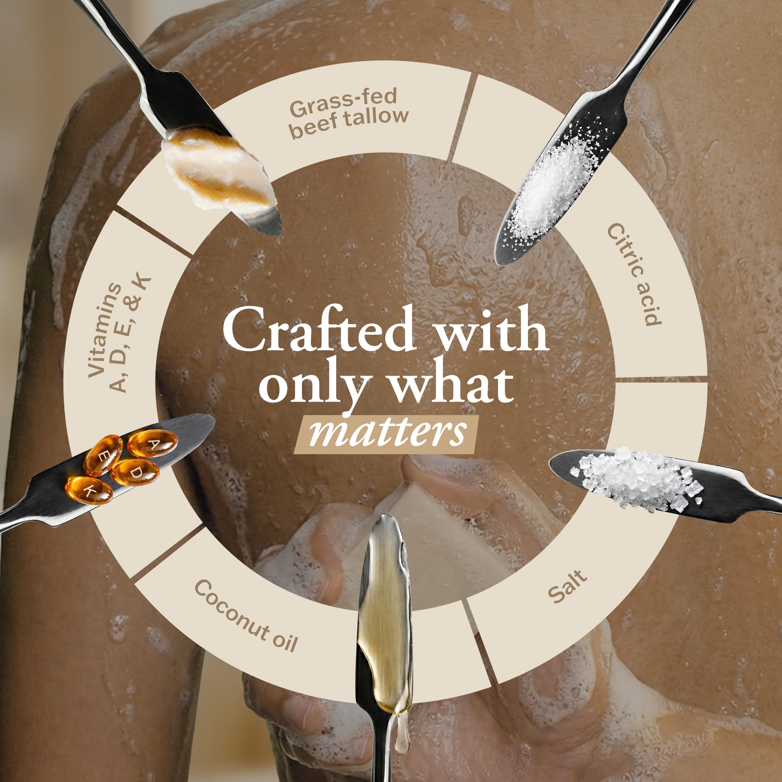TRADITIONAL NUTRIENTS thick lather on fingers demonstrating rich foaming and easy rinsing benefit