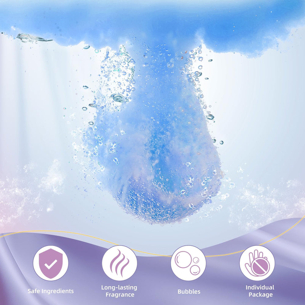 TranquilBliss close-up of bath bomb texture highlighting natural ingredients and smooth finish
