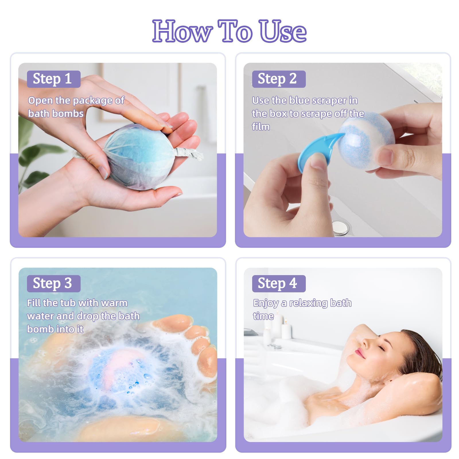 TranquilBliss fizzing bath bomb dissolving in tub for relaxing aromatic experience