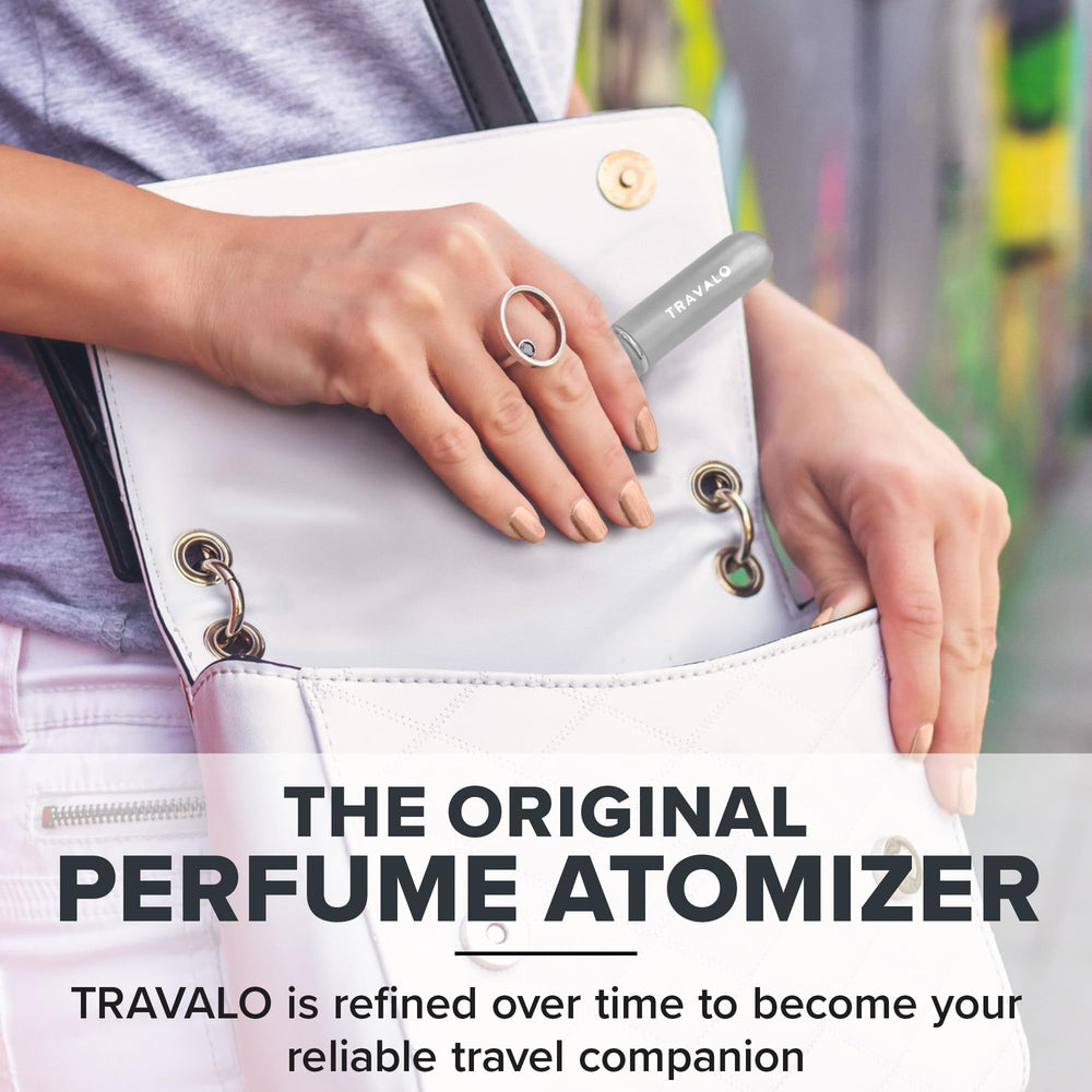 Travalo tucked inside a travel bag showing convenience and TSA-ready benefit
