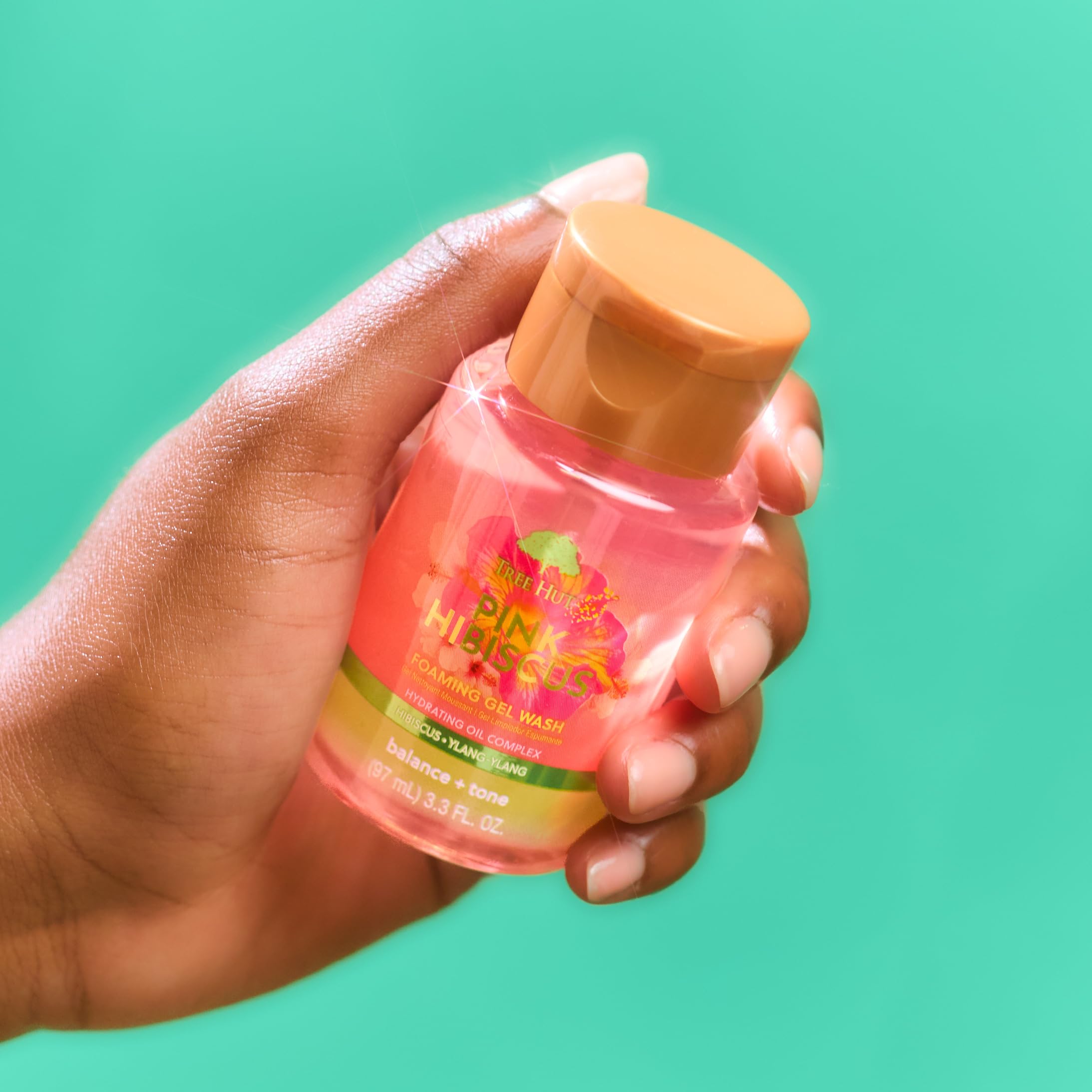 Tree Hut ingredients flatlay including shea butter and hibiscus extract benefits