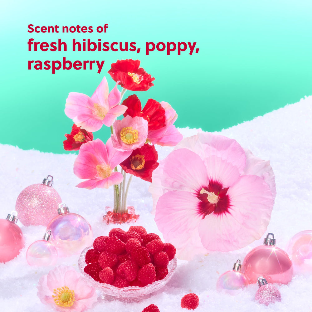 Tree Hut fragrance mist spraying over skin for fresh hibiscus scent