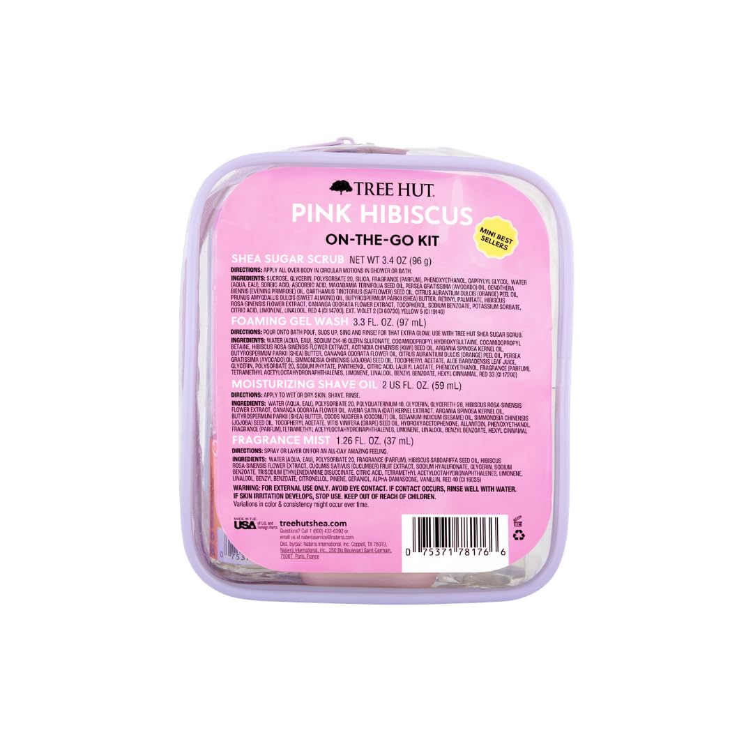 Tree Hut sugar scrub close-up showing exfoliant texture and benefits