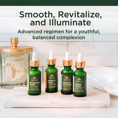 Tree of Life four serum bottles arranged to show set completeness and convenience
