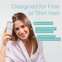 Tree To Tub bottle in bathroom setting showing lifestyle uplift benefit