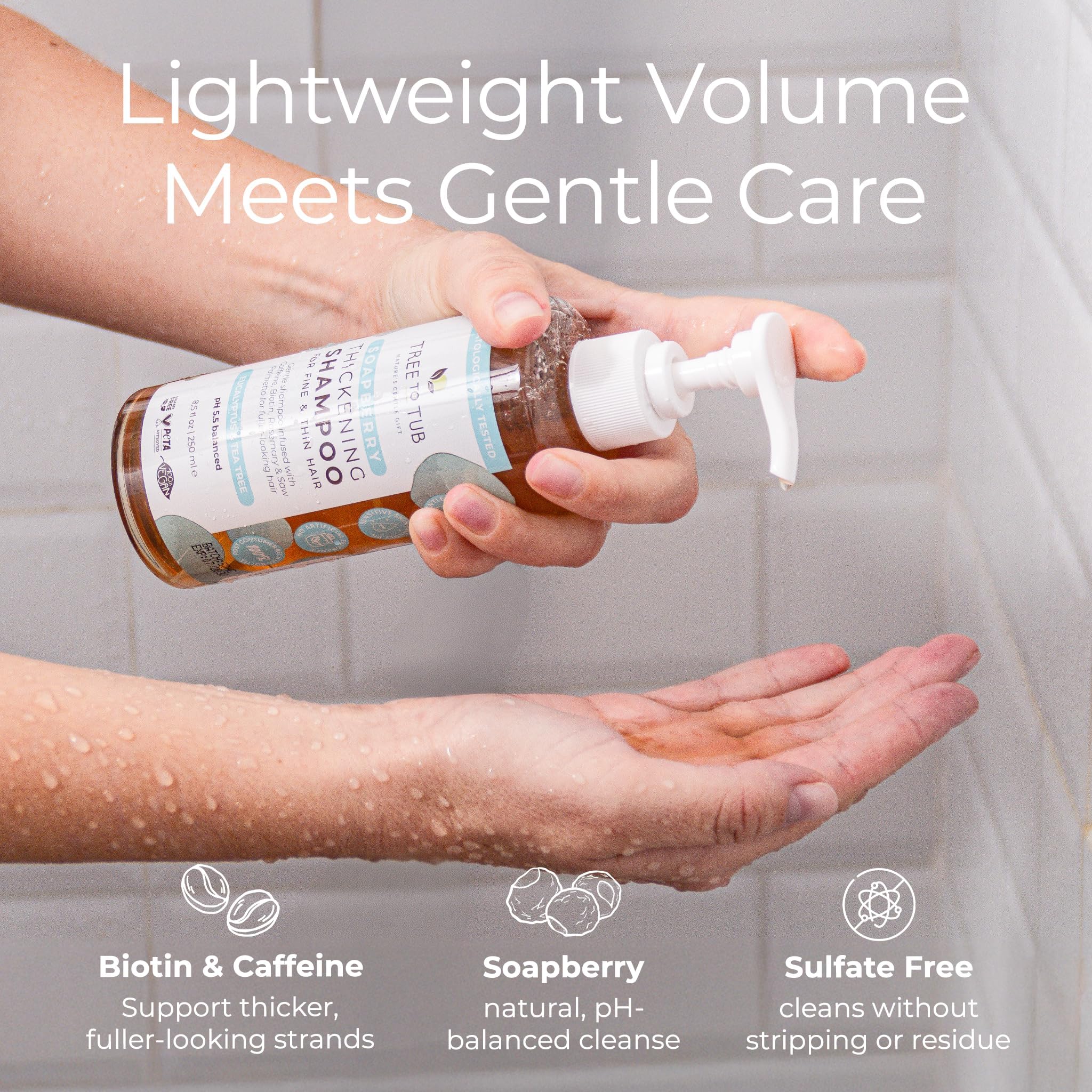 Tree To Tub ingredient label highlighting natural components and clarity