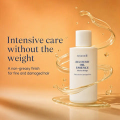TREECELL texture on hand reveals lightweight oil consistency for non-greasy finish