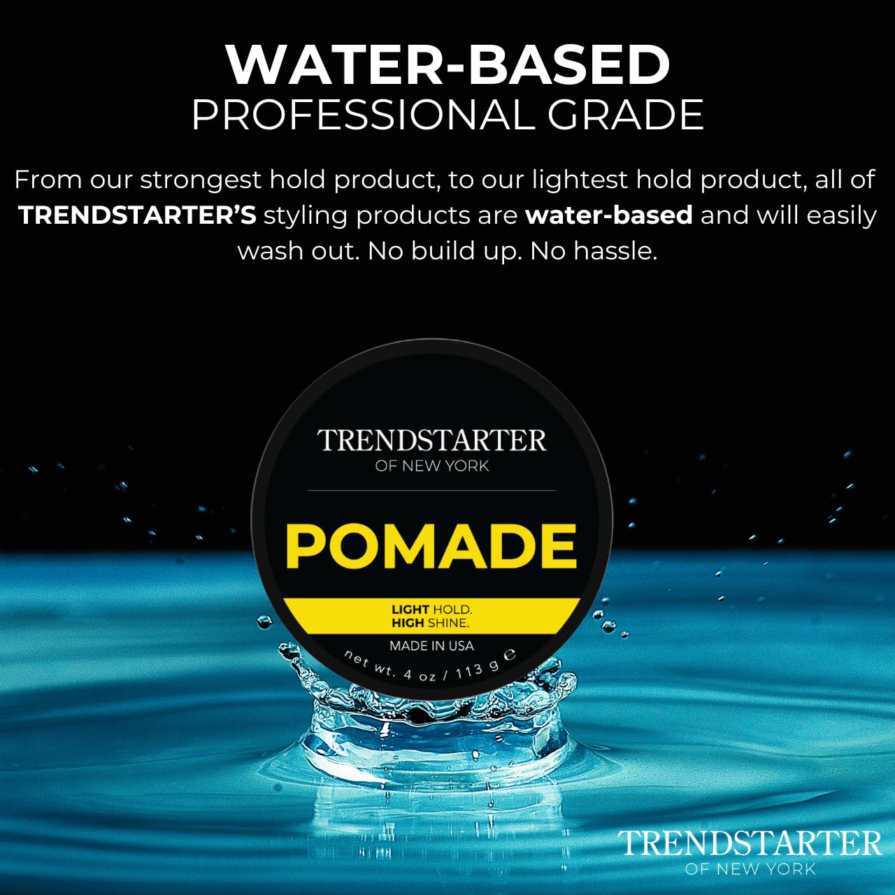 TRENDSTARTER 4oz jar next to common objects to show compact size