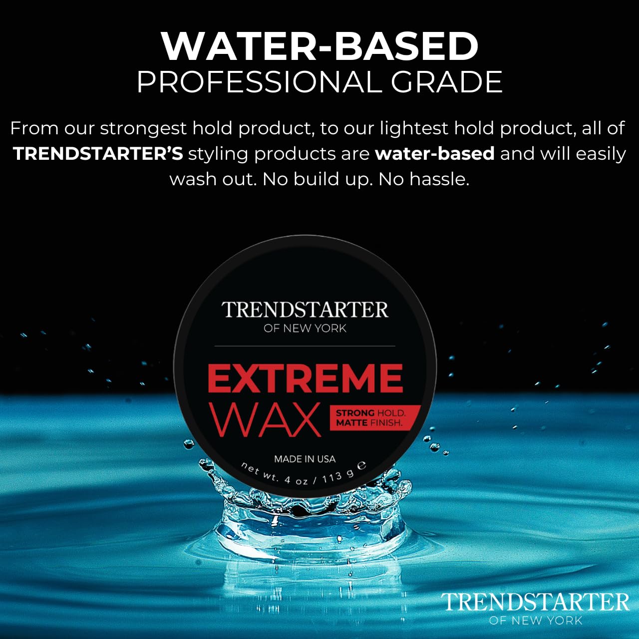 TRENDSTARTER 4oz jar beside ruler for size and scale convenience
