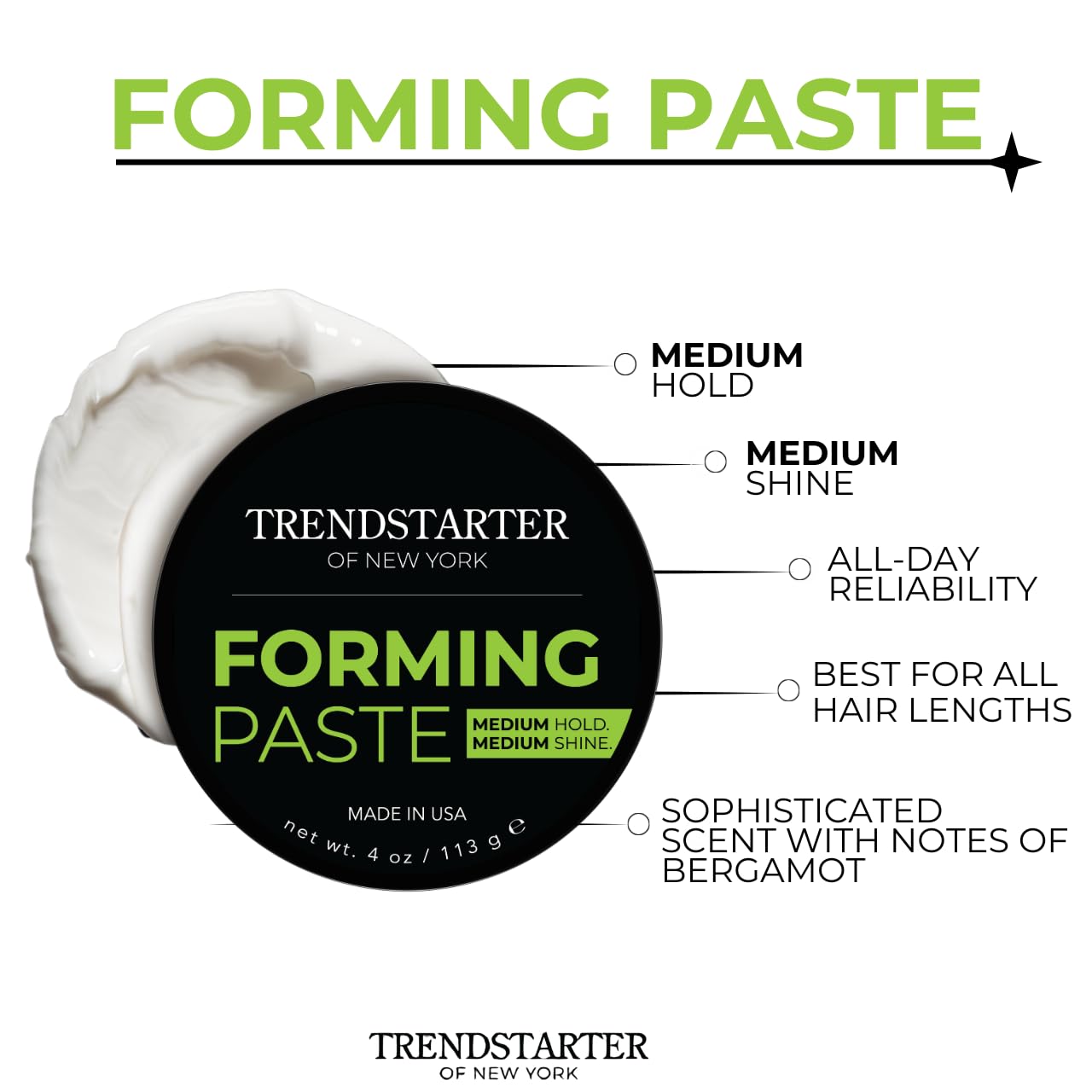 TRENDSTARTER application in hands demonstrating smooth spreadability for effortless styling