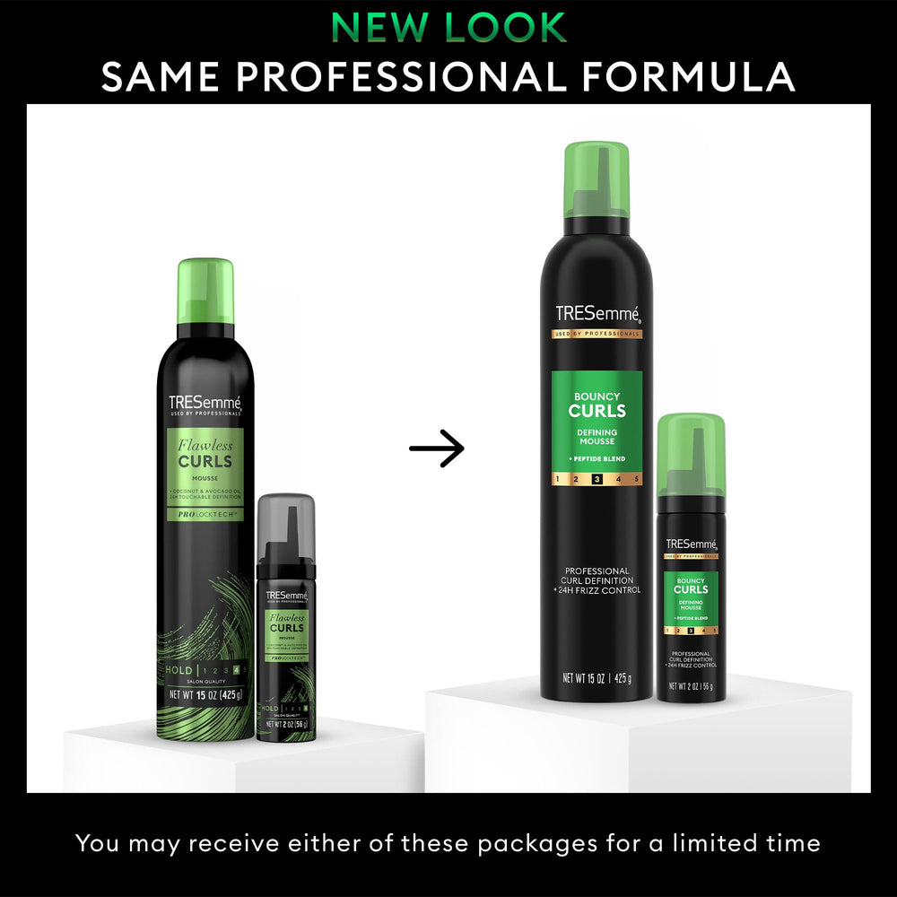 TRESemmé two full-size cans with travel-size highlighting convenience