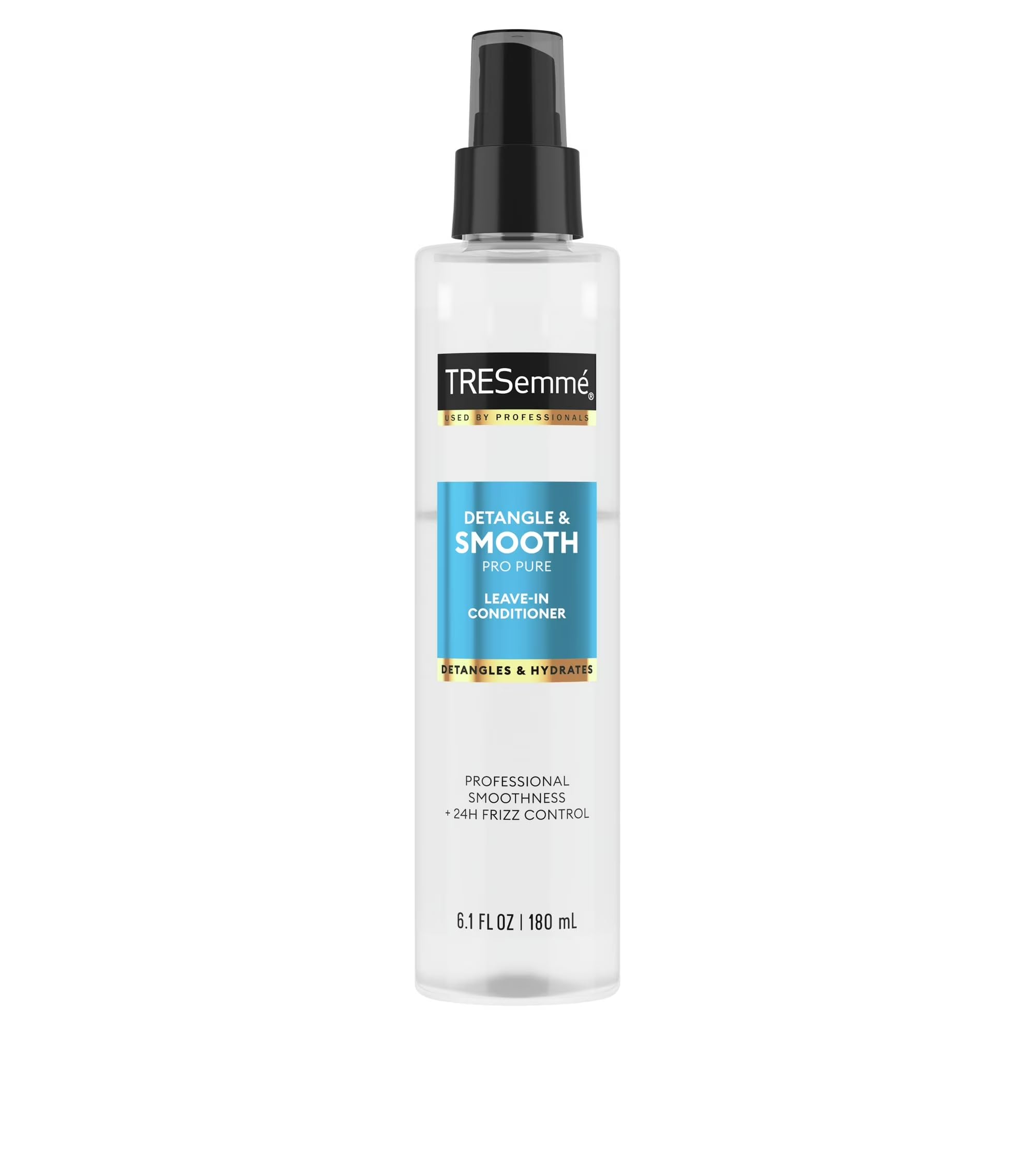TRESemmé being applied to damp hair, improving combing and manageability