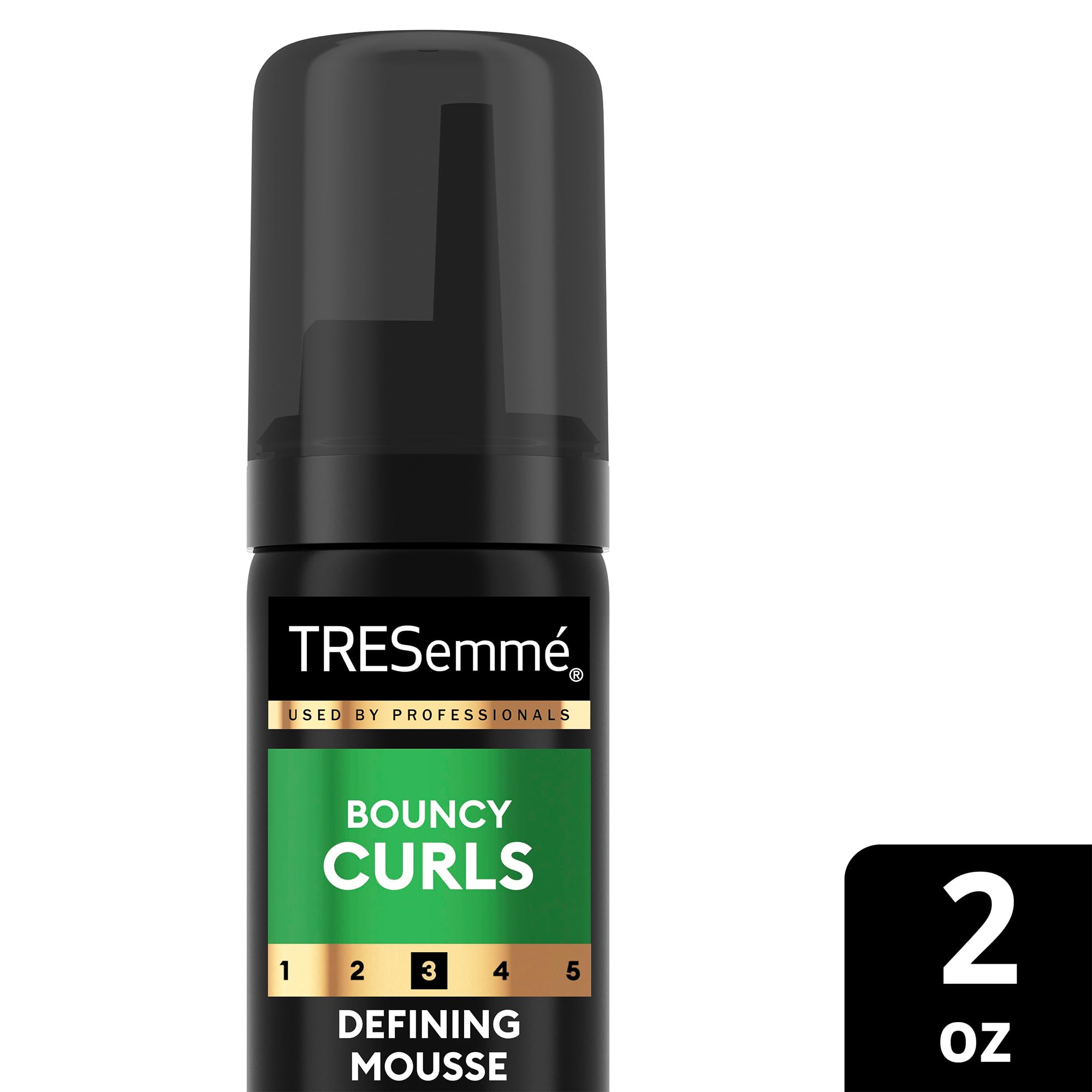 TRESemmé 2 oz can beside a passport showing travel-size compliance