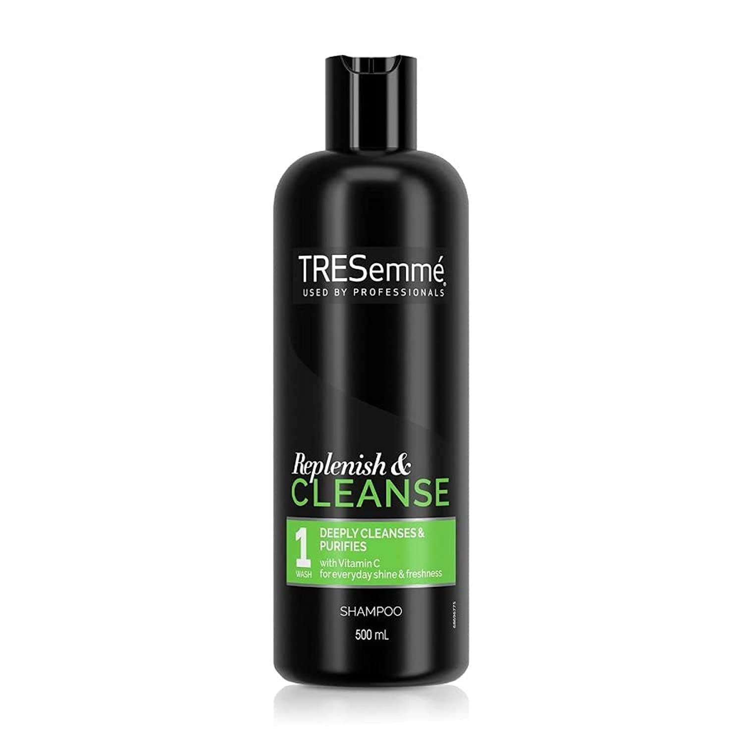 TRESemmé front packaging 500ml shows bottle label and clear product benefits