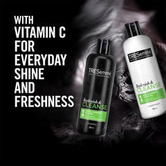 TRESemmé in-shower use image with lathered hair showing effective residue removal