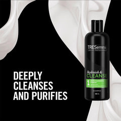 TRESemmé bottle next to everyday items showing 500ml size and long-lasting value
