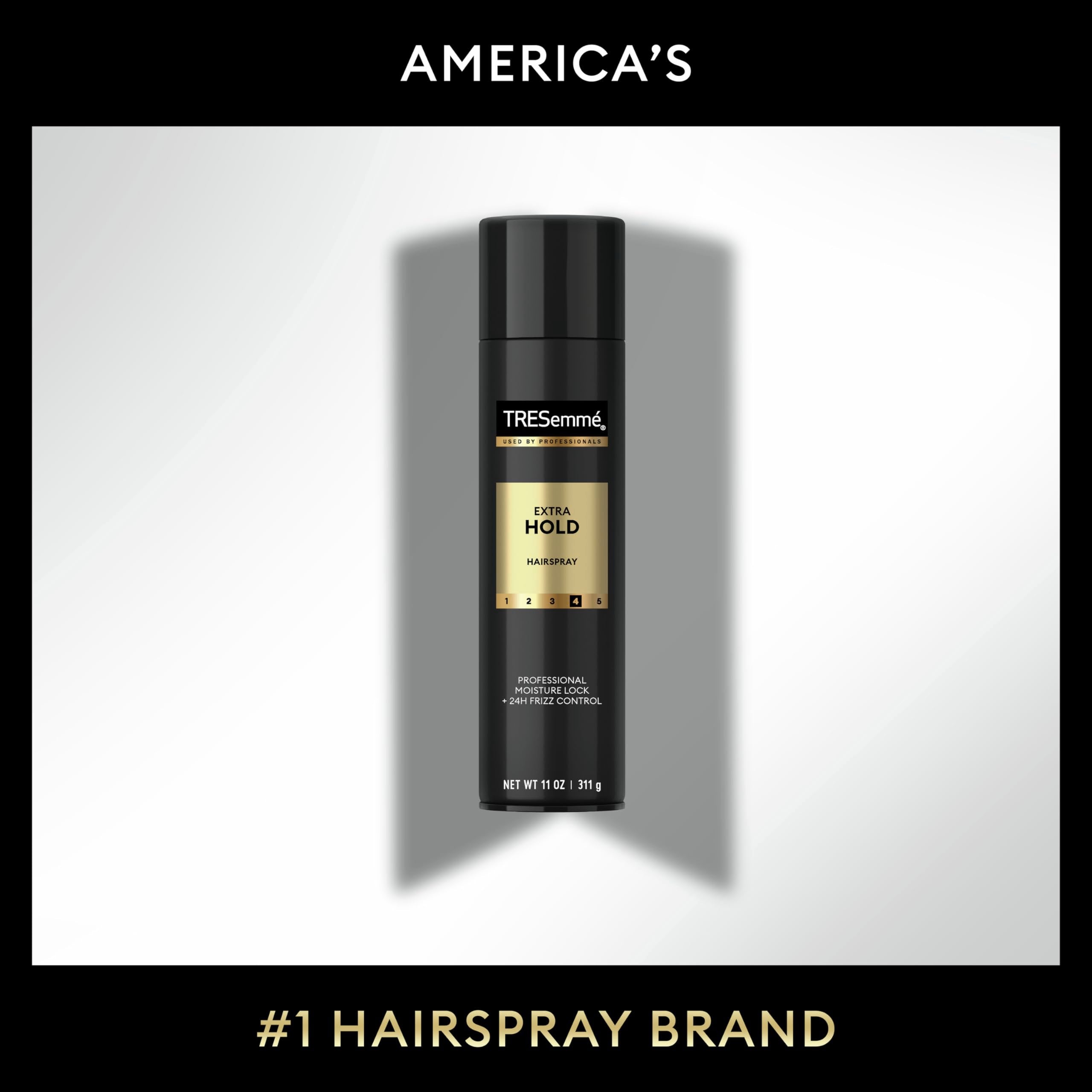 TRESemmé aerosol nozzle close-up for precise, even application benefit