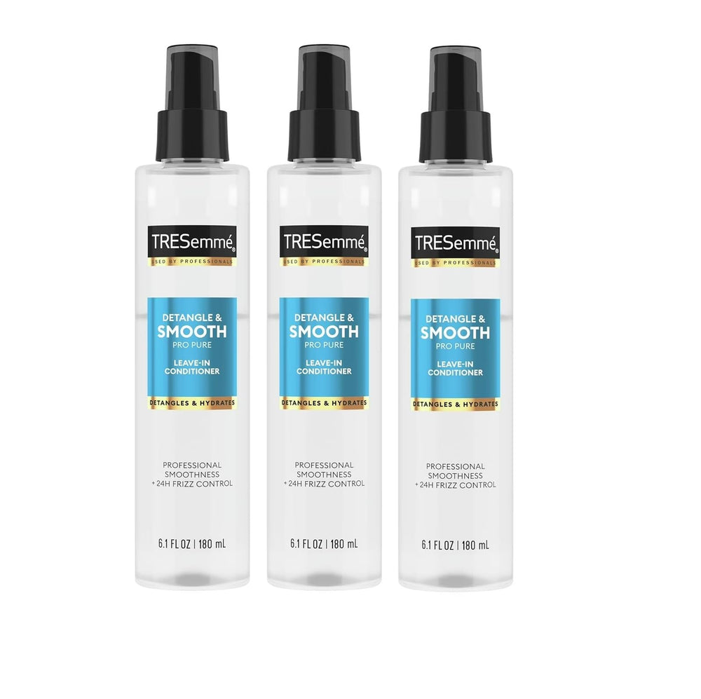 TRESemmé three-pack front packaging showing convenience and value