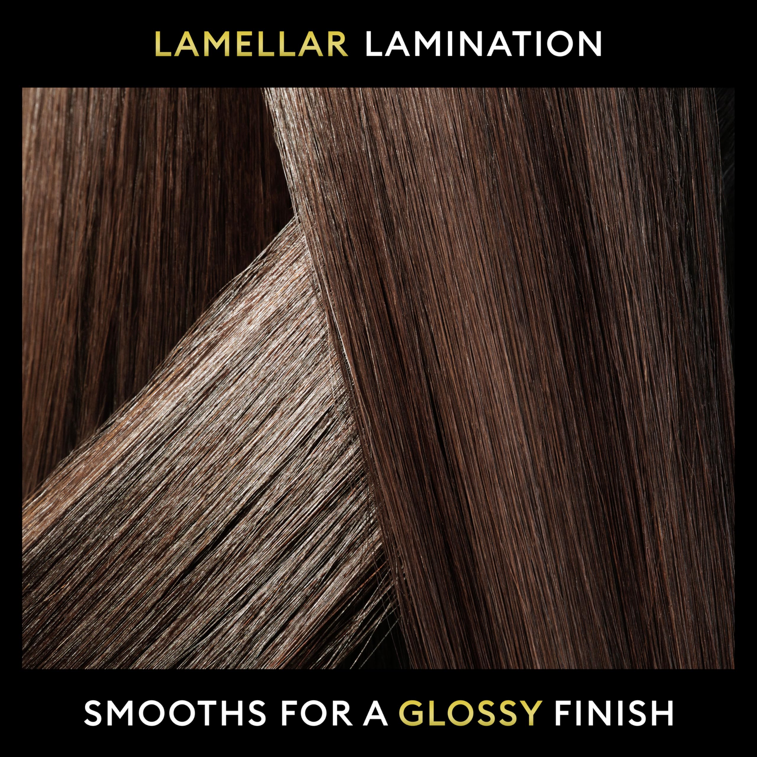TRESemmé before-and-after hair showing increased shine and smoother finish