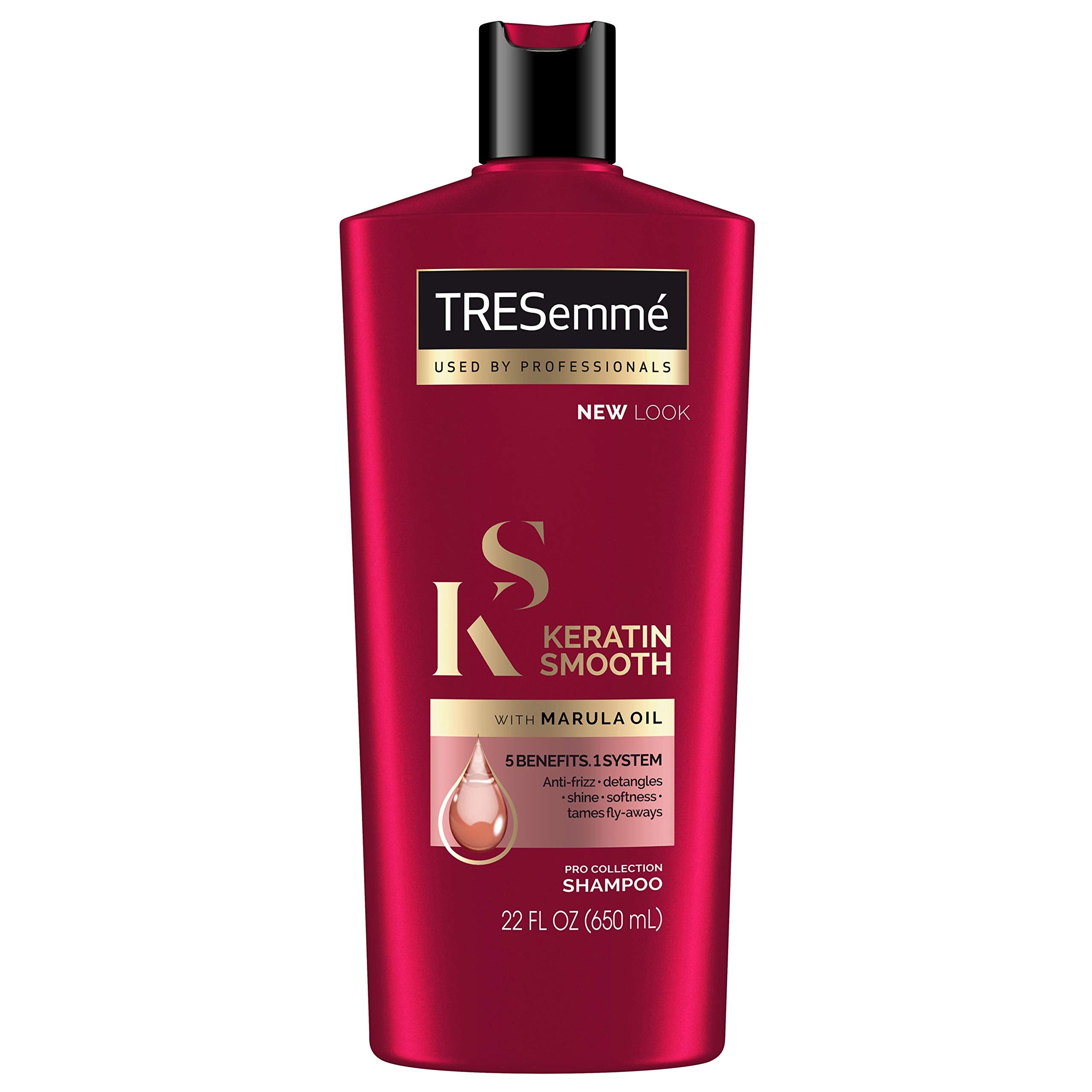 TRESemmé bottle front packaging showing sleek-branding and smoothing benefit