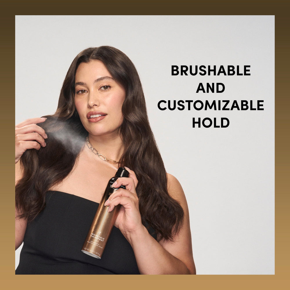 TRESemmé trio on a vanity conveying salon results and fragrant finish