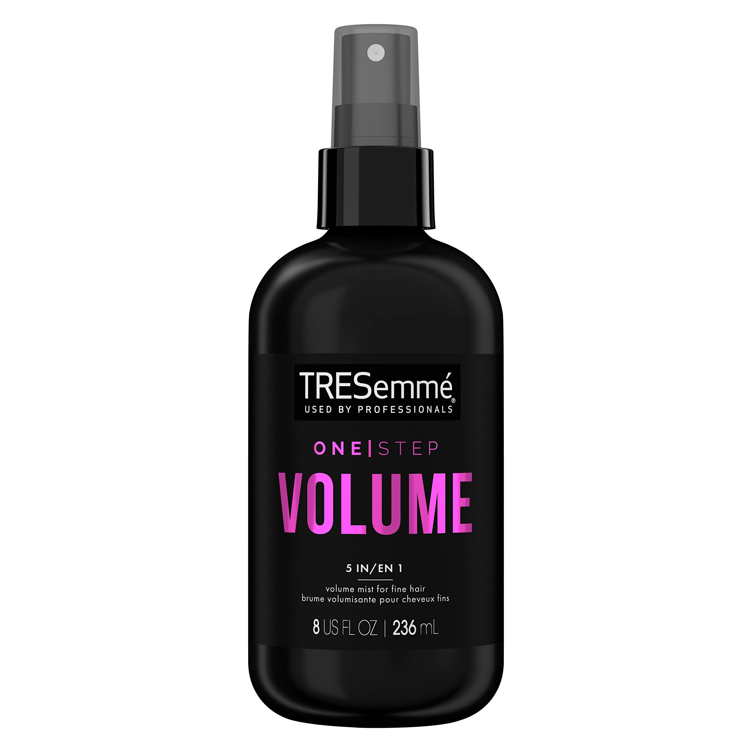 TRESemmé front bottle showing product label and volume benefit
