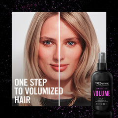 TRESemmé mist settling on fine hair to show lightweight texture