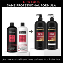TRESemmé shampoo pouring to demonstrate gentle lather and easy application