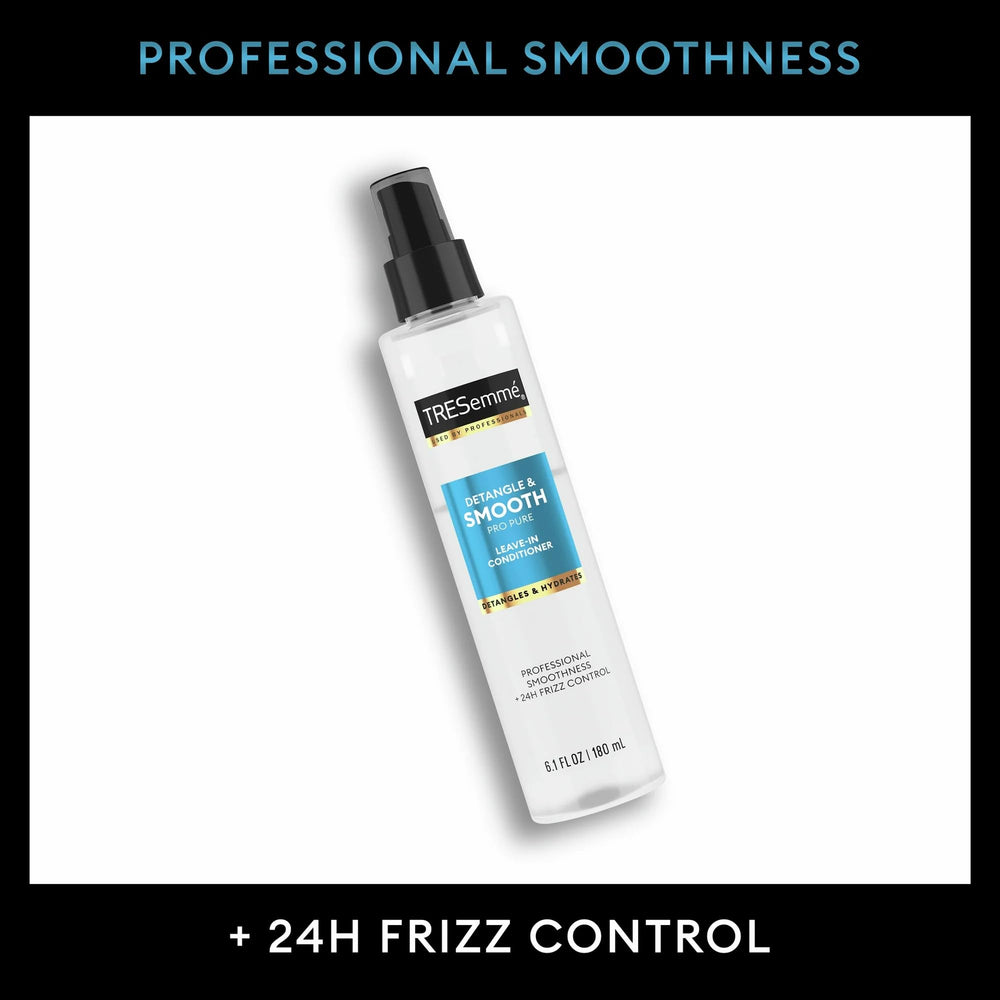 TRESemmé leave-in conditioner texture pouring, showing lightweight slip